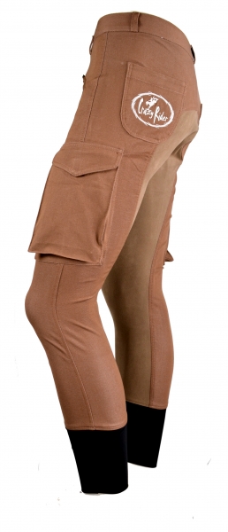 Damen Vollbesatzreithose  "Hunter" in Camel